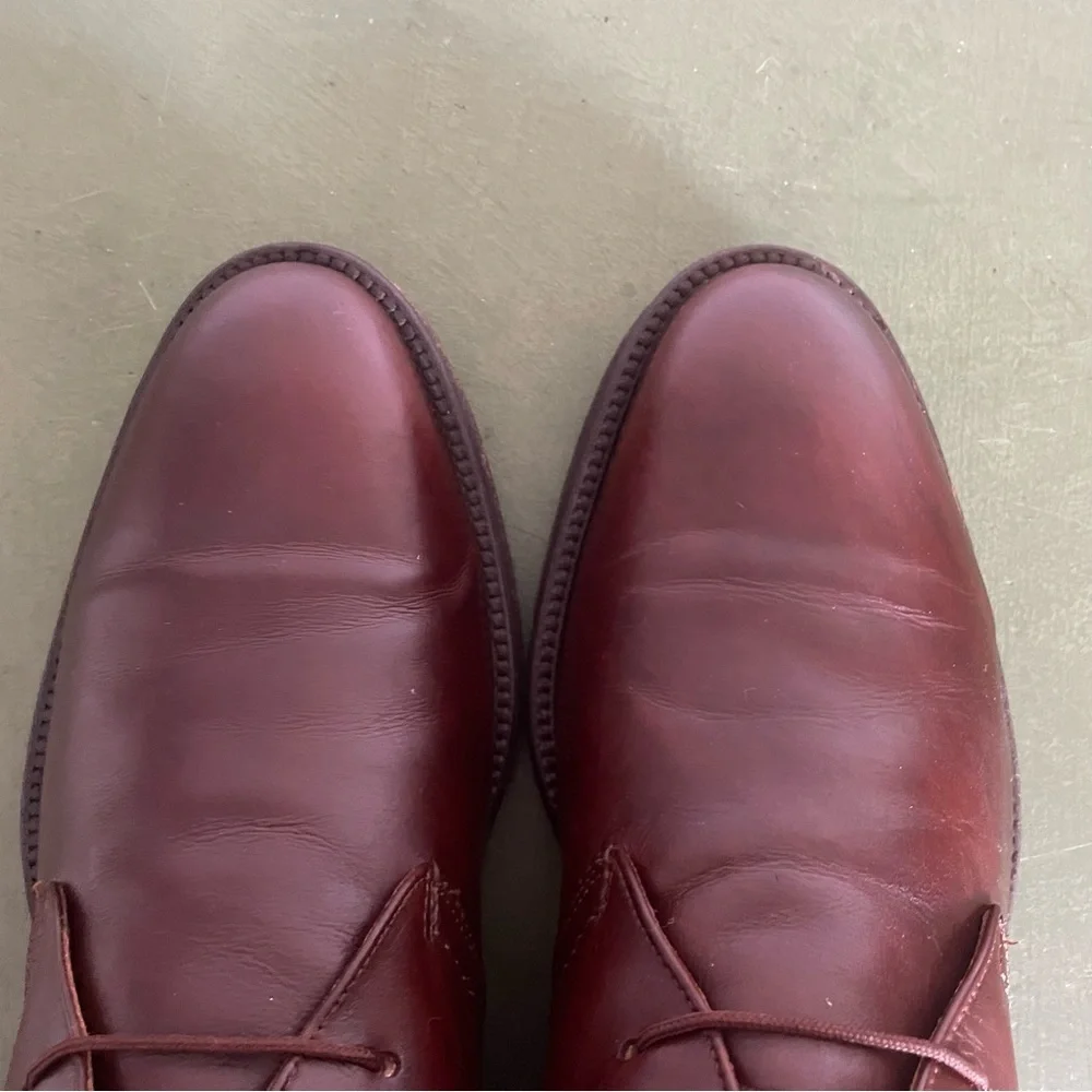 Calzoleria Toscana Men's Italian Leather Desert/Chukka Boots Handmade in Cognac